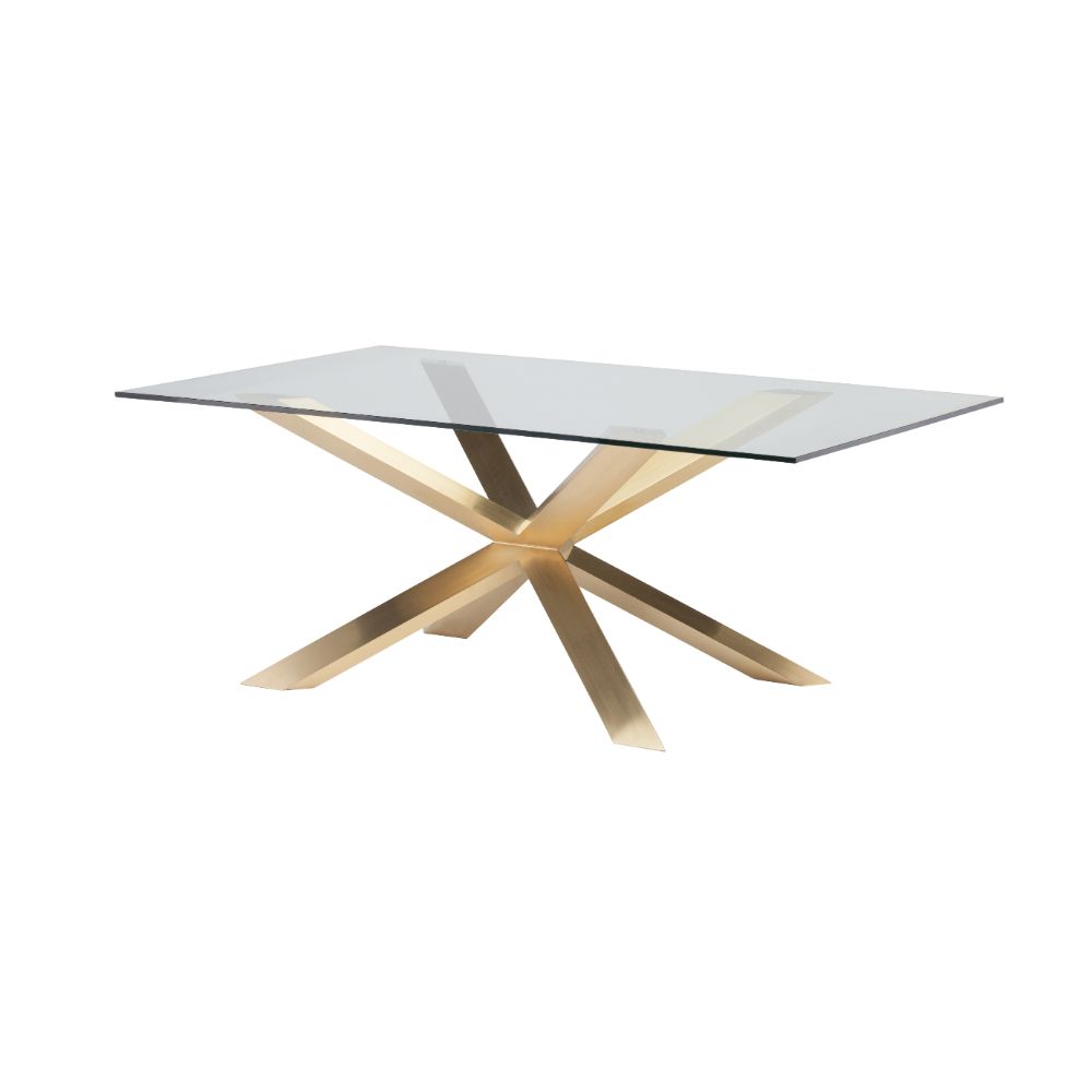 Nuevo HGSX148 COUTURE DINING TABLE in GLASS